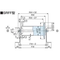 オークラ輸送機 スチールローラー単体 SRFF490NーA 1セット(2P)（直送品）