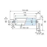 オークラ輸送機 スチールローラー単体 SSR305NーA 1セット(5P)（直送品）
