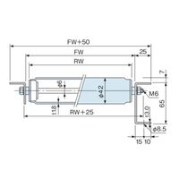 オークラ輸送機 アルミローラー単体 AR240NーN 1セット(5P)（直送品）