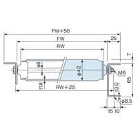 オークラ輸送機 アルミローラー単体 ZAR390NーN 1セット(5P)（直送品）