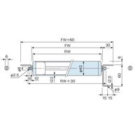 オークラ輸送機 樹脂ローラー単体 BPS150NーN 1セット(3P)（直送品）