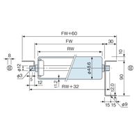 オークラ輸送機 ステンレスローラー単体 LS620NーN 1P（直送品）