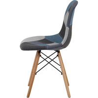 不二貿易 イームズ パッチワークシェルチェア マルチカラー（グリーン） 70585 1脚（直送品）