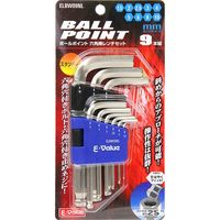 藤原産業 EーValue ボールポイント 六角棒レンチセット NL ELBW09NL 1セット(3セット:1セット×3個)（直送品）