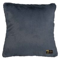 ケーアイジャパン クッションカバー 45×45cm リバーシブル ベイデン ヘリンボーン ファー ブルー 328010 1個（直送品）