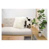 ケーアイジャパン クッションカバー リッシュ 45×45cm ホワイト 378146 1個（直送品）