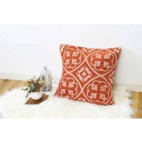 ケーアイジャパン クッションカバー カラン オリエンタル 45×45cm レッド 378149 1個（直送品）