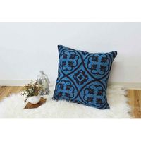 ケーアイジャパン クッションカバー カラン オリエンタル 45×45cm ブルー 378150 1個（直送品）