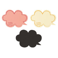 【値付け用品】ヘッズ ふきだしPOPカード ブラック FKD-C3 50枚