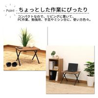 エイ・アイ・エス ワンタッチテーブル 小 幅500×奥行430×高さ360mm ブラック/ブラウン OTS-03 BK/BR 1台（直送品）