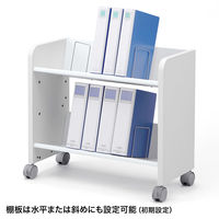 サンワサプライ 高耐荷重ファイルワゴン 幅700×奥行335×高さ623mm ホワイト WG-302N 1台（直送品）