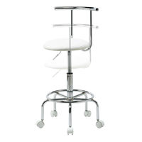 サンワサプライ カウンターチェア ホワイト SNC-RD8W 1脚  足置き用リング・背もたれ付き キャスター・アジャスター両方付き（直送品）
