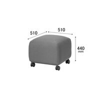【アウトレット】【軒先渡し】オフィスラウンジ ソファチェア キャスター付 幅450mm グレー 284903 1台（直送品）
