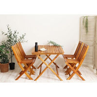 【軒先渡し】ヤマソロ ルーニ 木製ガーデンテーブル 幅1200×奥行750×高さ710mm 82-672 1台（直送品）