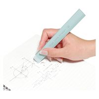 サンスター文具 フラットロングイレイサー 消しゴム ブルー S4218779 1セット(5個)（直送品）