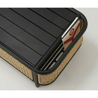 【車上渡し】桜屋工業 RESTAREA ハミルトン 屋外設置可 テーブル 幅1200×奥行600×高さ400mm ブラック 1台（直送品）