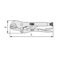 TONE グリッププライヤセット(直線あご) VPS-2502S 1セット(4セット)（直送品）