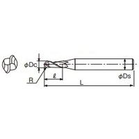 不二越 ボール エンドミル 2枚刃 RE 8 RE8 1本（直送品）