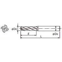 不二越 スーパーハード ロング 4枚刃 SL4SE 25 SL4SE25 1本（直送品）