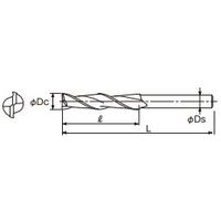不二越 スーパーハード レギュラ シャンク ロング 2枚刃 RSL2SE 17 RSL2SE17 1本（直送品）