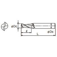 不二越 AG ミル 2枚刃 2AGE48 1本（直送品）