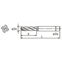 不二越 AG ミル 4枚刃 ロング 4AGEL38 1本（直送品）