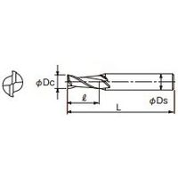 不二越 SGーFAX ミディアム エンドミル 2枚刃 2MSGE 17 2MSGE17 1本（直送品）