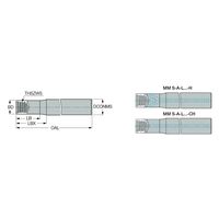 イスカル ホルダー MMSーAーL090ーC12ーT08ーWーH 1本（直送品）