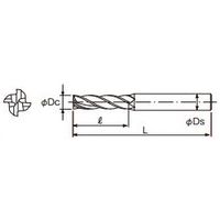 不二越 G ロング エンドミル 4枚刃 SL4GE 40 SL4GE40 1本（直送品）
