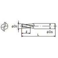 不二越 G キー溝用 エンドミル 2枚刃 GKKEY 20 GKKEY20 1本（直送品）