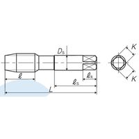 彌満和製作所 ステンレス鋼用ハンドタップ SU-HT B M20X2.5 NO.2 P4 1本（直送品）