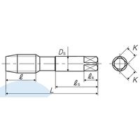 彌満和製作所 難削材用ハンドタップ EH-HT B M20X2.5 NO.2 P5 1本（直送品）