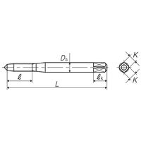 彌満和製作所 高硬度鋼用超硬ハンドタップ EH-CT B M4X0.7 P3 1本（直送品）