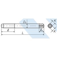 彌満和製作所 鋳鉄用超硬ハンドタップ N-CT-FC A M6X1 ヒラ P3 ナカ 1本（直送品）