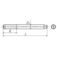 彌満和製作所 超高速用アルミ材用止り穴用超硬ハンドタップ HFACT B M6X1 P3 1本（直送品）