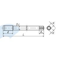 彌満和製作所 ロングシャンク管用平行ねじ用ハンドタップ LS-PT B L100 PF 1/4-19 1本（直送品）
