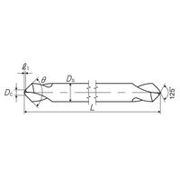 彌満和製作所 ロングシャンクコーティングポイントドリル PEー90° PE-QL-V B PE-90 12X(3.5)-L150 1本（直送品）