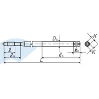 彌満和製作所 ロングポイントタップ LS-PO B L150 M3X0.5 P2 1本（直送品）