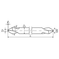 彌満和製作所 ロングシャンクコーティングポイントドリル PEー60° PE-SL-V B PE-60 4X(1)-L100 1本（直送品）