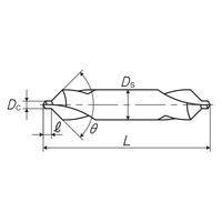 彌満和製作所 強ねじれ溝JIS A形90° センタ穴ドリル CEQA 10X90X31.5 1本（直送品）