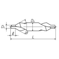 彌満和製作所 強ねじれ溝JIS A形60° センタ穴ドリル CESA 10X60X25 1本（直送品）