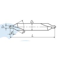 彌満和製作所 弱ねじれ溝A形60° センタ穴ドリル CD-S B 6X60X16 1本（直送品）