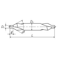 彌満和製作所 強ねじれ溝A形60° センタ穴ドリル 旧JIS1形 CE-S B 5X60X14 JIS-1 1本（直送品）