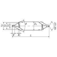 彌満和製作所 強ねじれ溝JIS C形60° センタ穴ドリル CESC 5X60X16 1本（直送品）