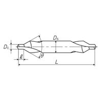 彌満和製作所 コーティング強ねじれ溝A形60° センタ穴ドリル CE-S-V B 6X60X18 1本（直送品）