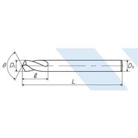 彌満和製作所 NCスターティングドリル 位置決め用 125° NC-SD B 25X125 1本（直送品）
