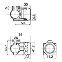 スペーシア ユニプラジョイント UP01W オフホワイト 1セット(10個)（直送品）