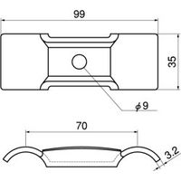 スペーシア キャスタープレートAー70ー28 JB-001 1セット(30個)（直送品）