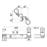 スペーシア 跳ね上げ金具(ロック式) JB-703RN 1セット(2個)（直送品）