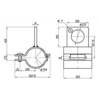 スペーシア けん引取付金具T1(縦用) JB-712T1 1セット(5個)（直送品）